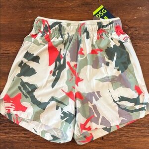 DSG Men's Athletic Shorts - Red and Green Camouflage